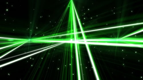 Flashing Green Laser Looped Composition