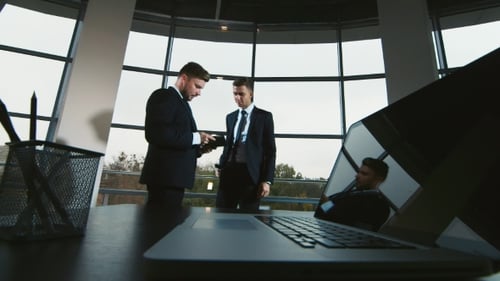 Business Meeting in a Modern Office