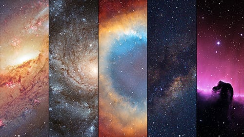 Animated Space Galaxies and Nebulae Backgrounds Pack