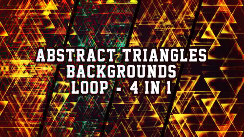 Glowing Abstract Triangle Backgrounds Loop Pack