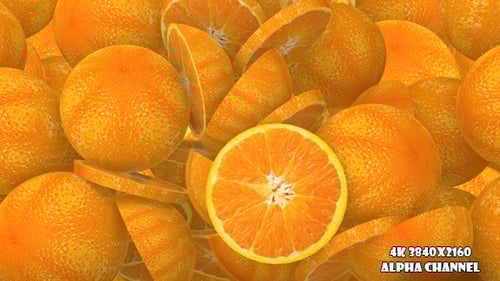 Falling Realistic Oranges Transition