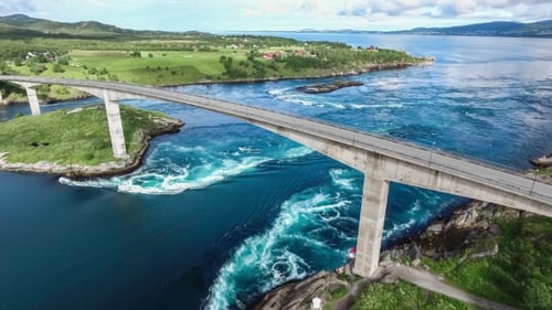 Whirlpools of the Maelstrom of Saltstraumen, Nordland, Norway