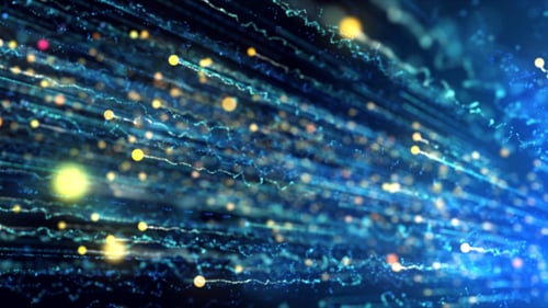 Dynamic Abstract Digital Particles Data Flow Animation