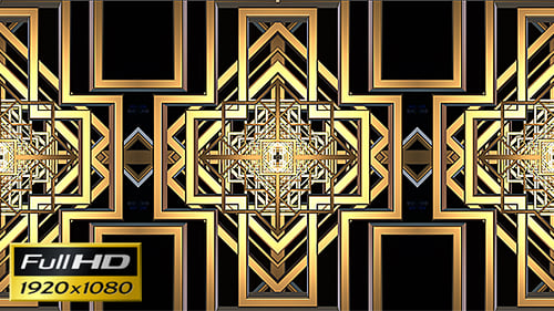 Art Deco Kaleidoscope Loop Background