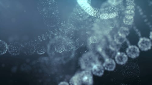 Digital generierte DNA im Cyberspace abstrakter Partikel