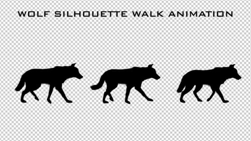 Wolf Silhouette Walk Animation