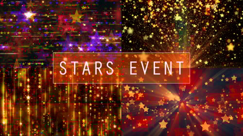 Dynamic Star Burst and Falling Lights Animation Background