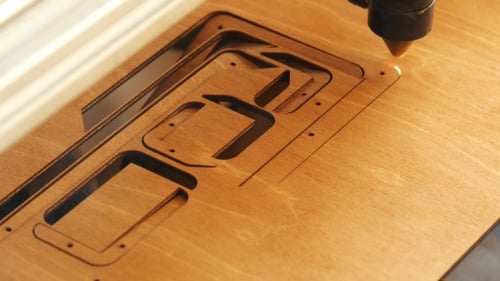 Laser Cutting Machine Precisely Cutting Wood Design