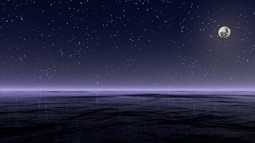 Sternenhimmel-Reflexion auf dem Ozean
