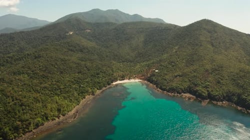 Tropical Island with Blue Lagoon