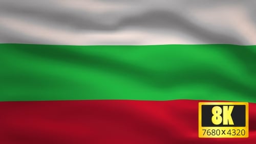 Bulgarian Flag Waving Realistic Motion Graphics