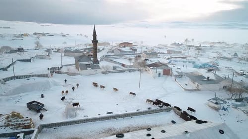 La vie de village en hiver
