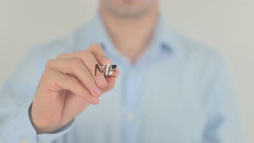 Man Writes Members Only on Clear Surface