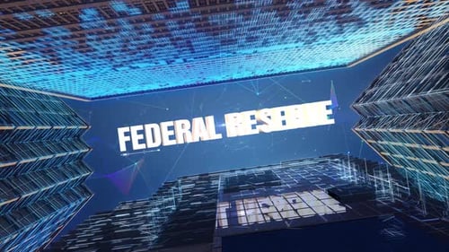Digital Skyscrapers Business Word Federal Reserve