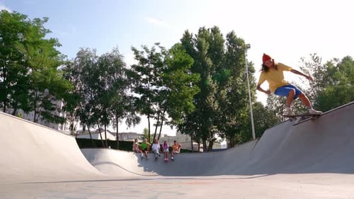 Skaters at the skatepark