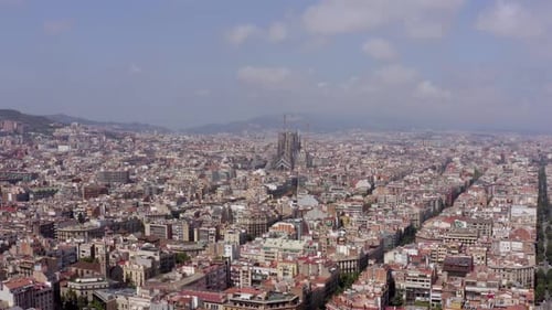 Barcelona Cathedral City Spain Skyline View in the Summer