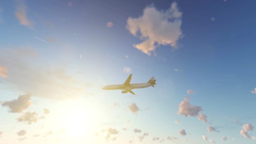 Jet Plane Fly Over - Sonnenuntergang