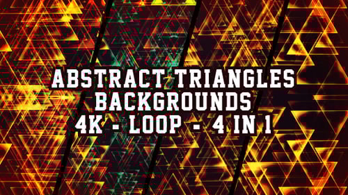 Glowing Abstract Geometric Triangles Loop Background