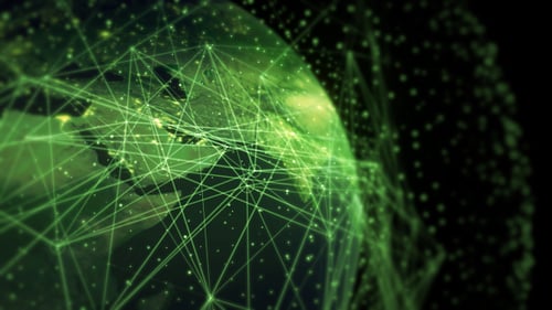 Digital Earth Global Connection Of Countries