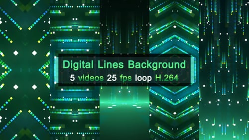 Digitale Linien Hintergrund 5er-Pack