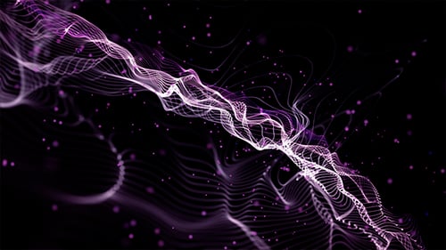 Abstract Fluid Purple Particle Lines Motion Background