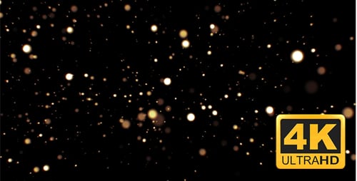 Golden Sparkling Particles Abstract Celebration Background