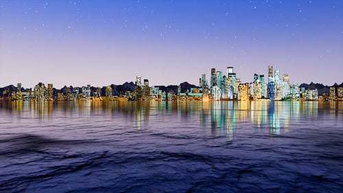 Luzes noturnas da megalópole 4K