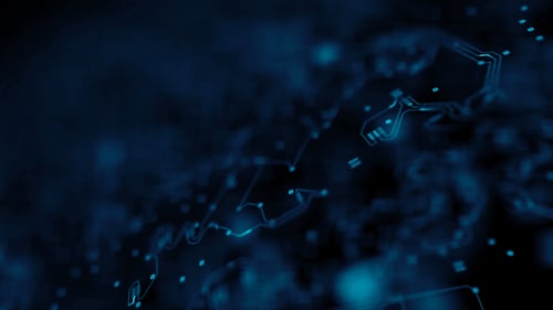 4K Blue Digital Electronic Circuit Board 03