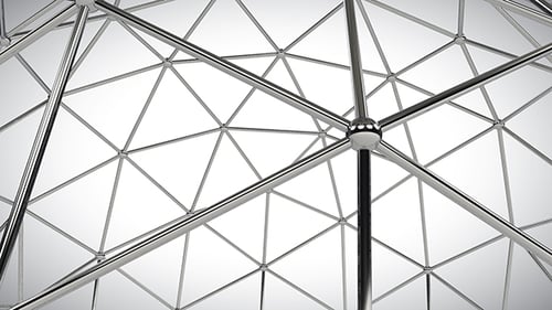 Modern Rotating Abstract Geodesic Dome Network Background