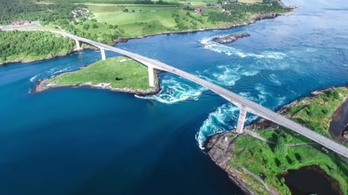 Whirlpools of the Maelstrom of Saltstraumen, Nordland, Norway