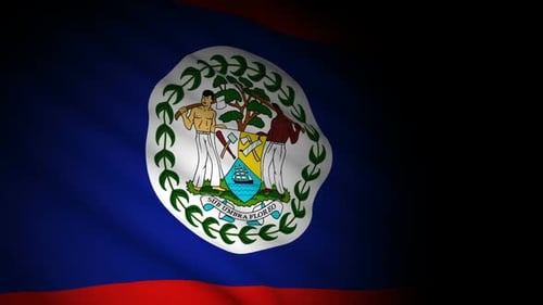 Waving Flag of Belize Animation