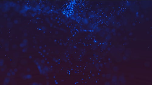 Abstract Blue Bokeh Particles Floating Background