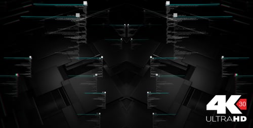 Black Tech Abstraction Background Loop 01