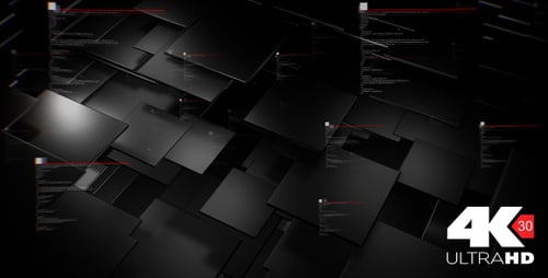 Black Tech Abstraction Background Loop 03