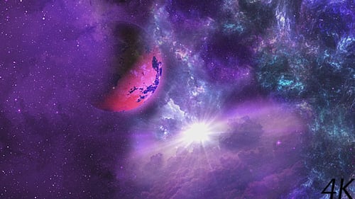 Durch den Weltraumnebel zum Planeten und zum Shine-Star fliegen