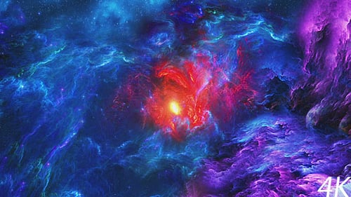 Vibrant Cosmic Nebula Galaxy Motion Background