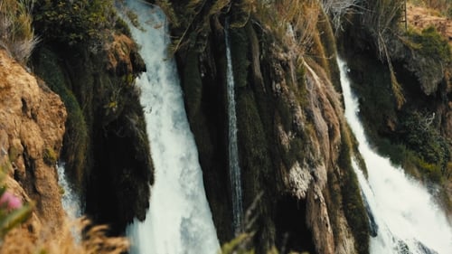 Huge Mountain Waterfall