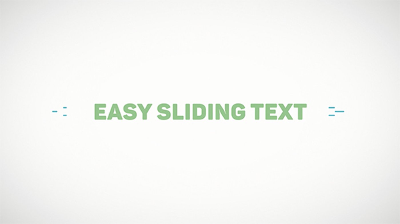 Clean Animated Text Opener with Smooth Sliding Effect, Titles ft ...