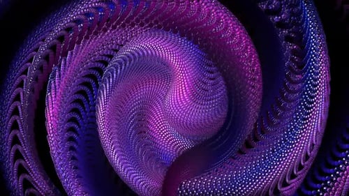 Intricate Glowing Futuristic Vortex Motion Background