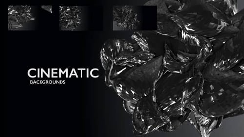 Dark Abstract Geometric Shape Morphing Motion Background Loop