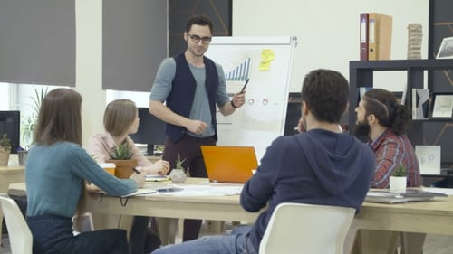 Creative Team Discussing Project in Modern Office