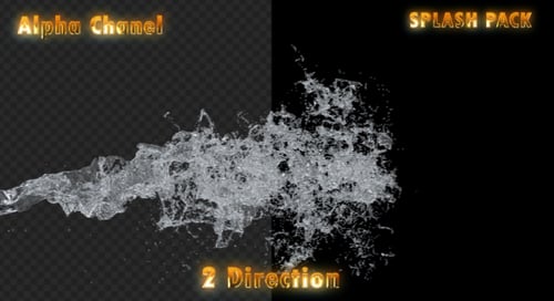 Dynamic Water Splash Animation with Alpha Channel