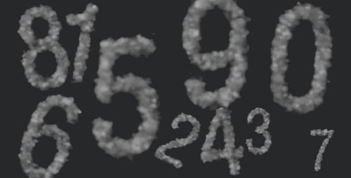 Fluid Smoke Numbers Countdown Reveal Animation