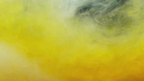 Abstract Yellow and White Shimmering Fluid Motion