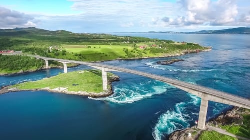 Whirlpools of the Maelstrom of Saltstraumen, Nordland, Norway