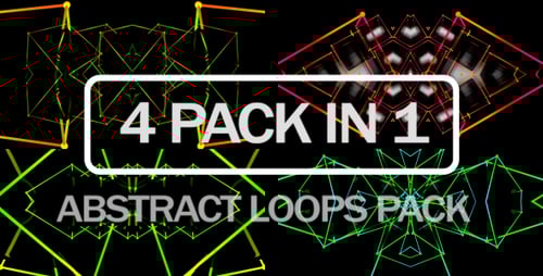 Dynamic Glowing Geometric Abstract Loop Pack