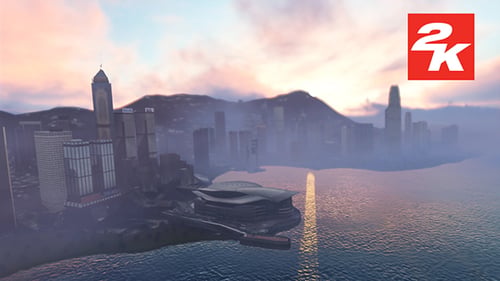 Puesta de sol 3D de Hong Kong 7