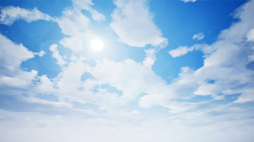 Time Lapse of Cloudscape With Summer Sun