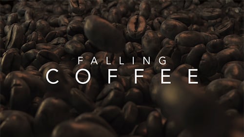 Kaffeebohnen - fallend