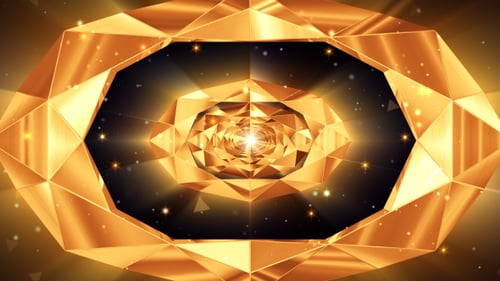 Abstract Golden Geometric Eye Tunnel Loop